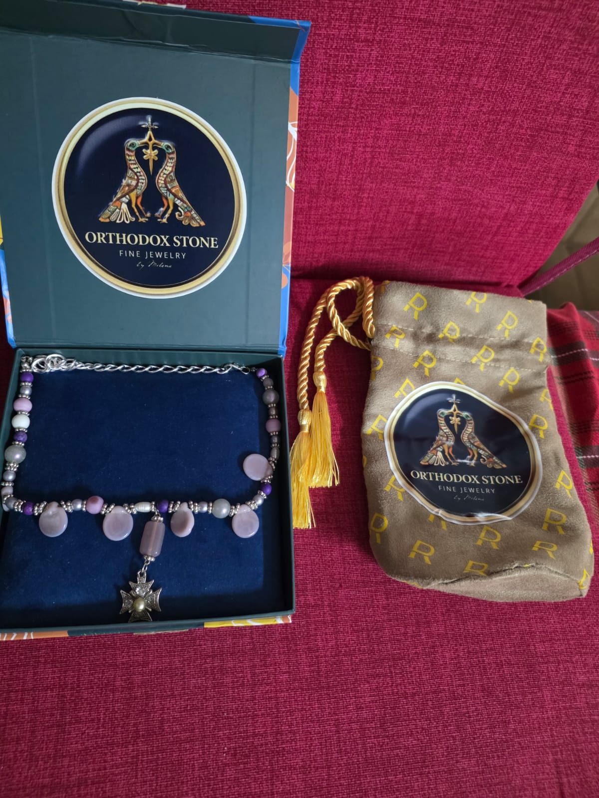 Byzantine Orthodox Necklace with Natural Stones – Handmade (Premium Edition)