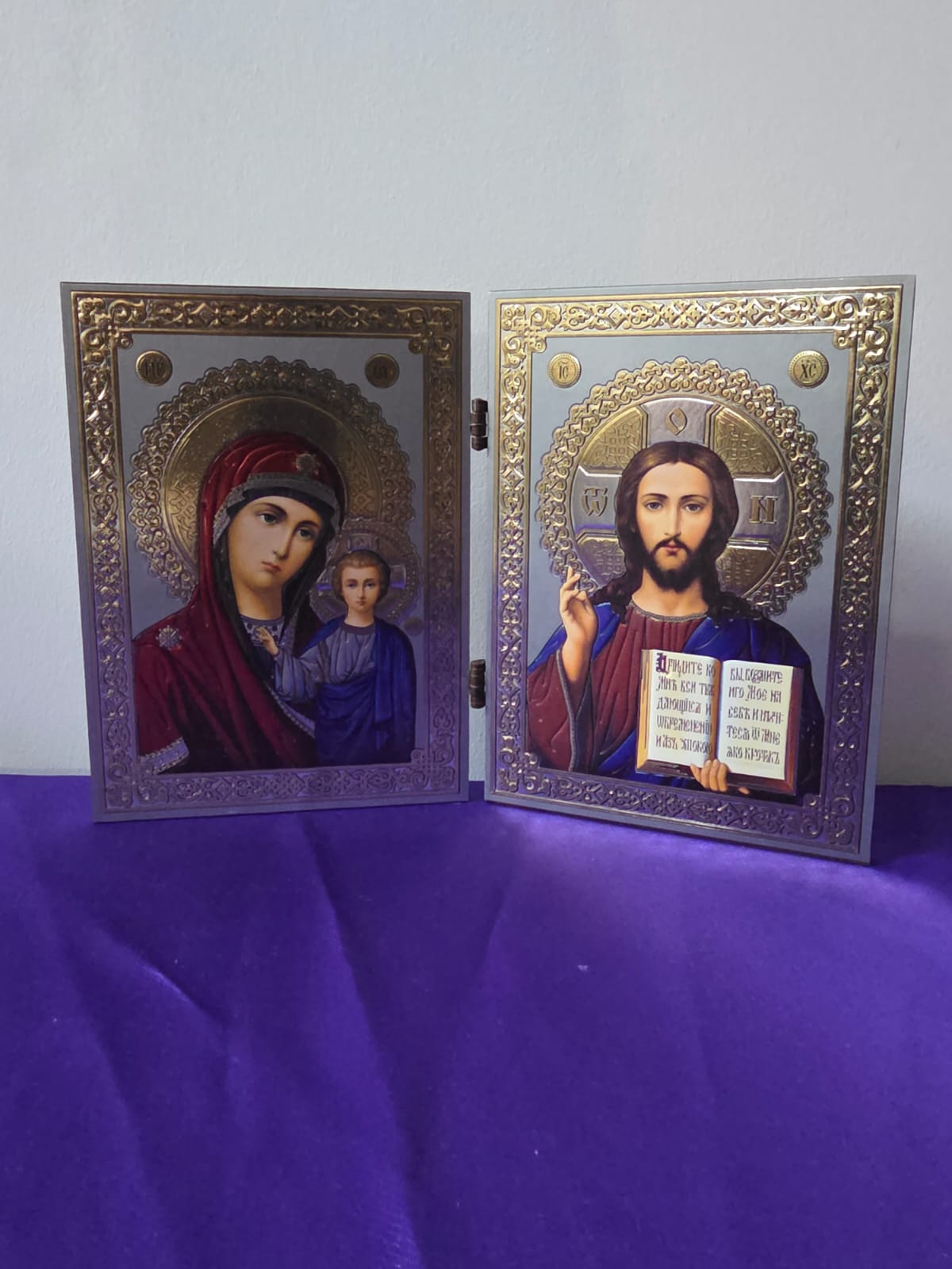 Orthodox Icon Diptych – Virgin Mary & Christ