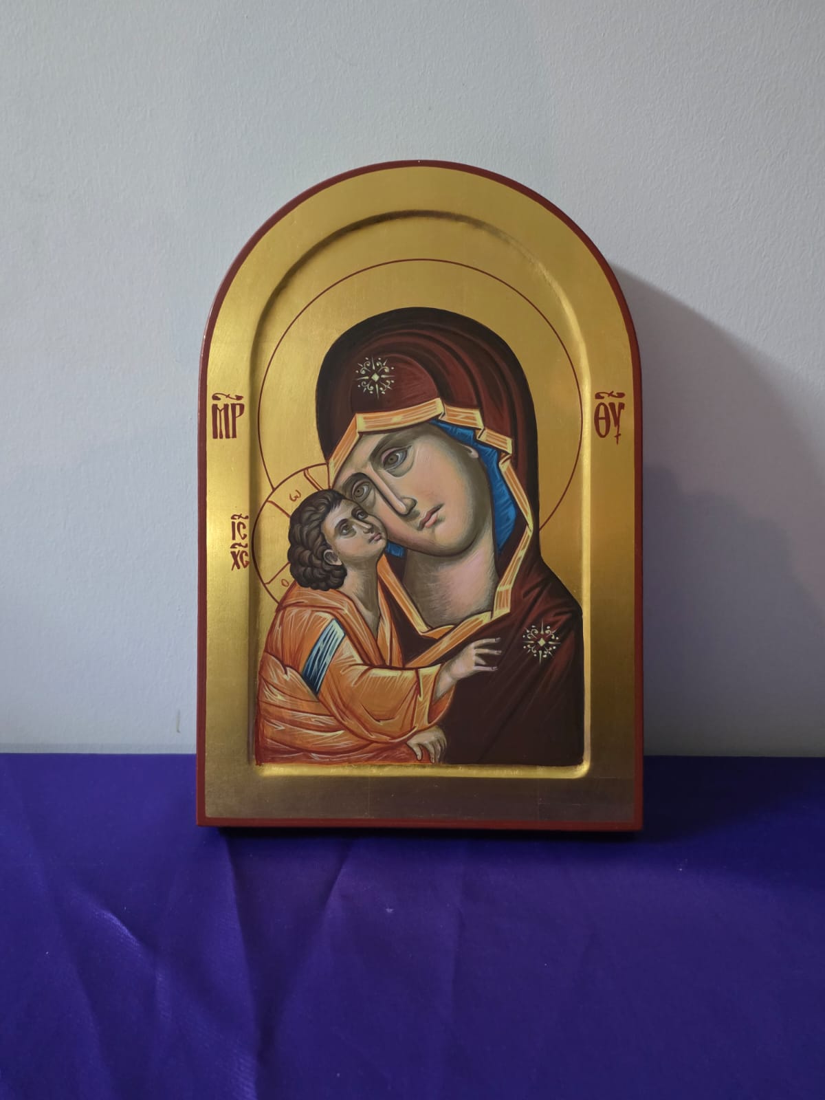 Orthodox Icon of the Most Holy Theotokos – Hand-Painted on Wood