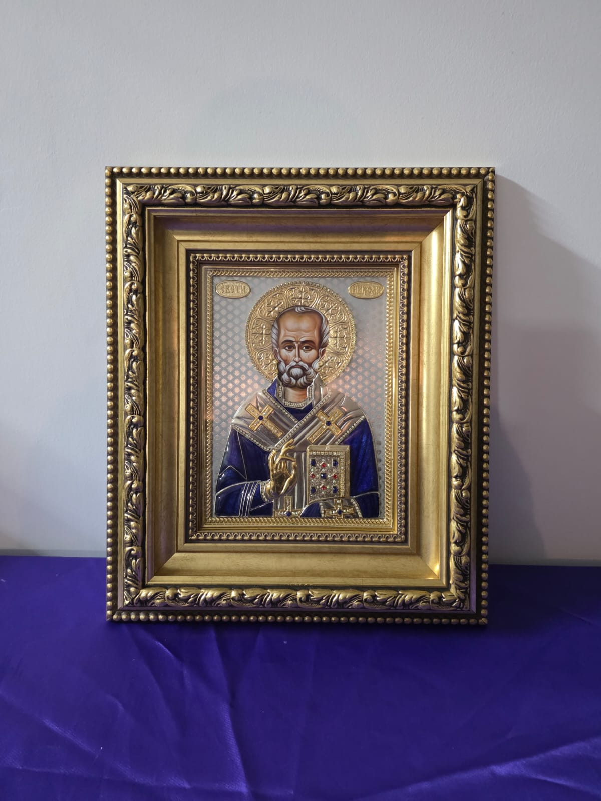 Orthodox Slava Icon – Silver & Gold Plated (Unique Piece)