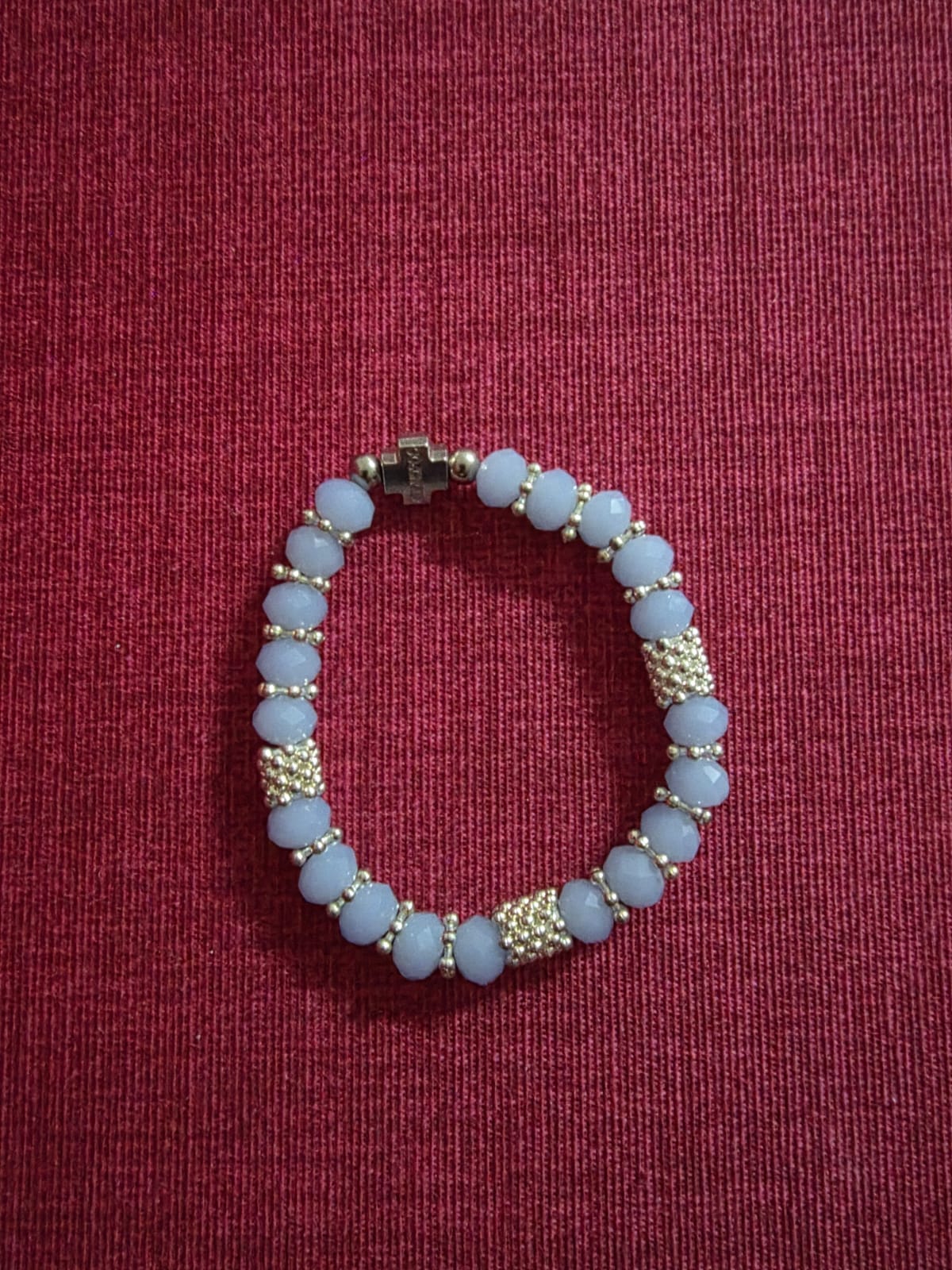 Orthodox Prayer Bracelet (Brojanica) – Stone Beads Light Blue