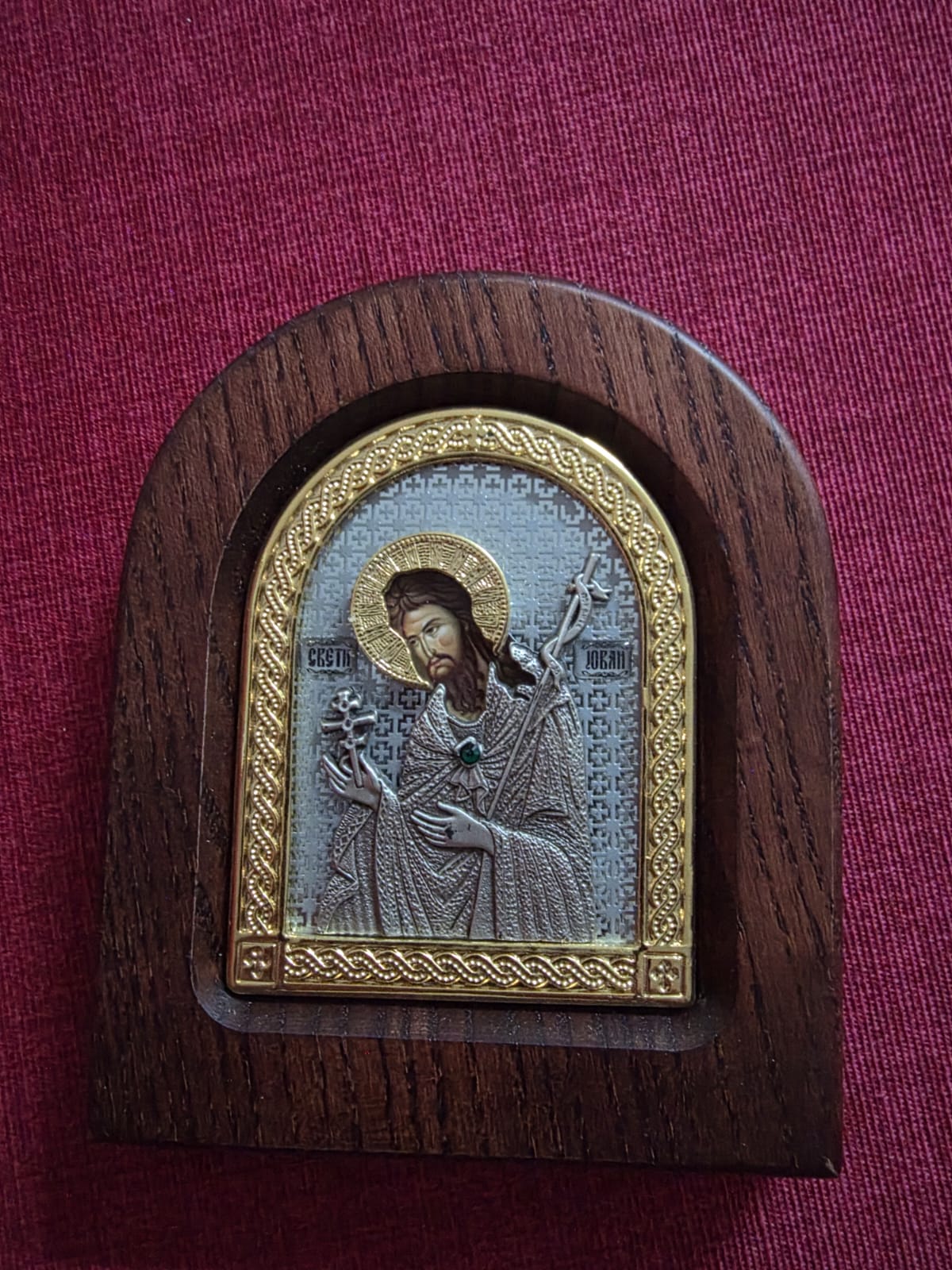 Orthodox Travel Icon – Silver-Plated on Wood