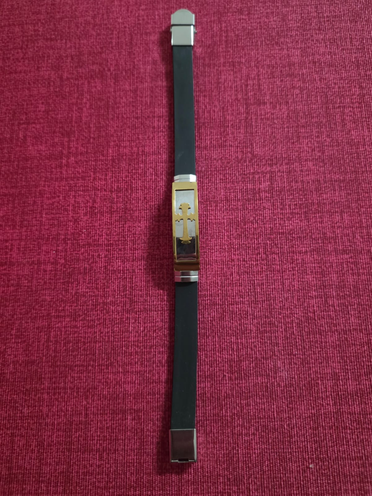 Orthodox Leather Bracelet with Cross Plate