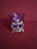 Orthodox Table Oil Lamp (Kandilo) – Glass & Metal (Medium)