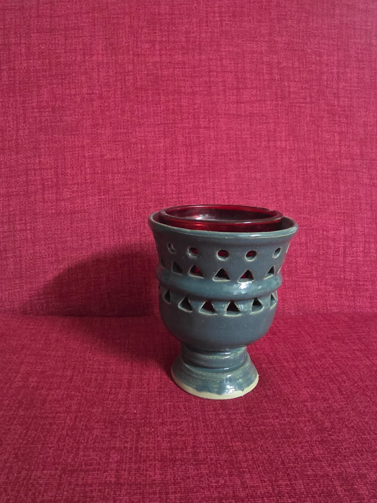 Orthodox Ceramic Table Oil Lamp (Kandilo) – Handmade Monastery Style
