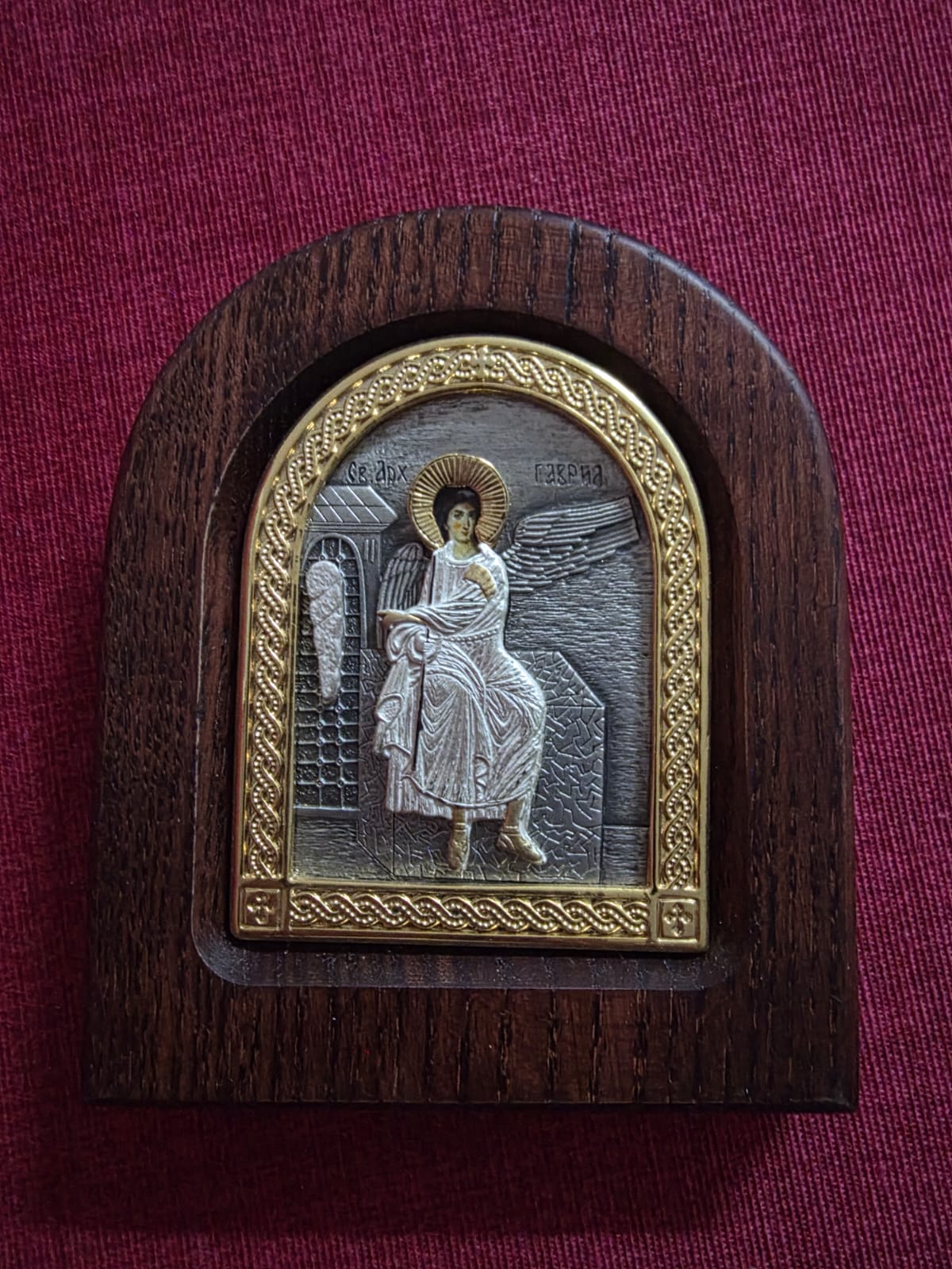 Orthodox Travel Icon – Silver-Plated on Wood